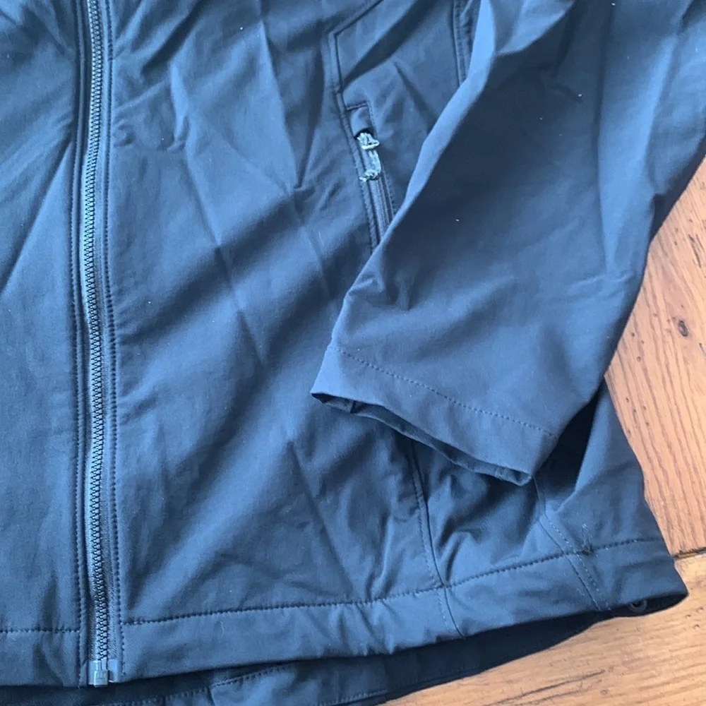 Karbon Men’s Performance Shell Jacket with Hood Black Lightweight Size Large